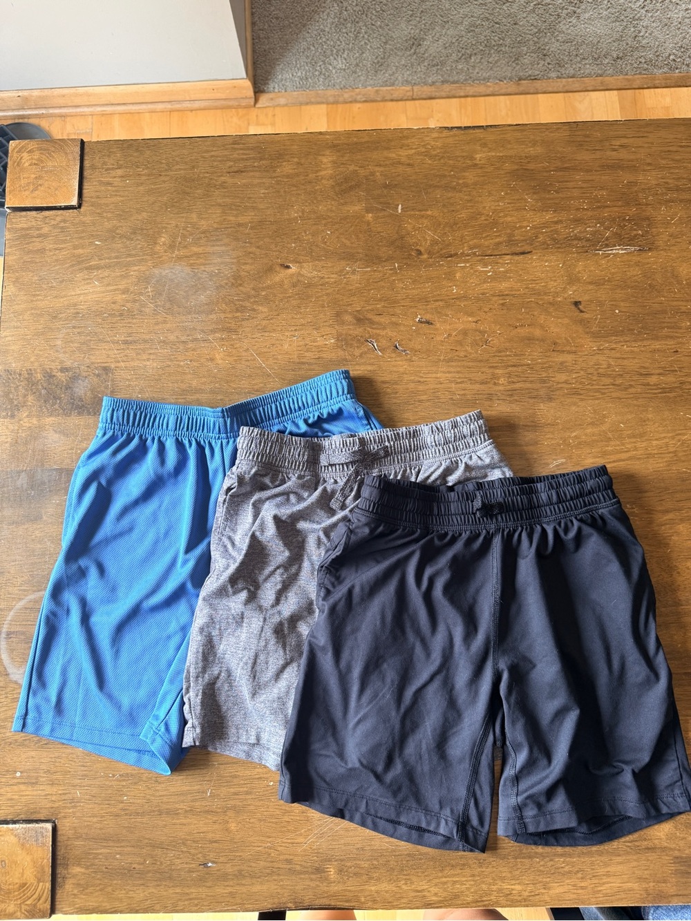 Boys’ Athletic Shorts - Blue, Gray, Black